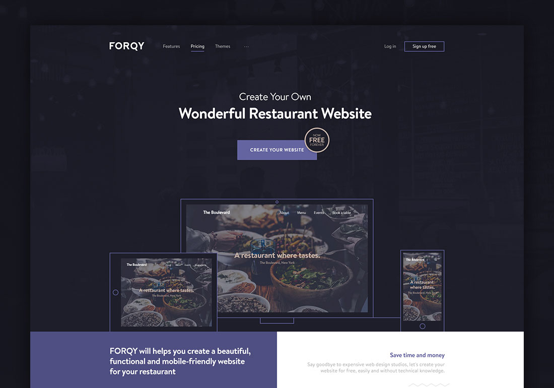FORQY Wonderful restaurant websites