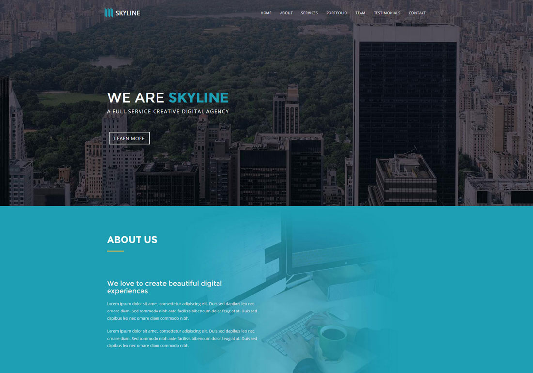 Skyline One Page Template