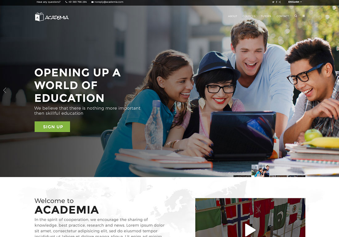 Academia Education WordPress Theme