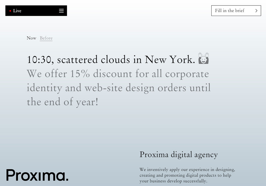 Proxima — full service creative dig