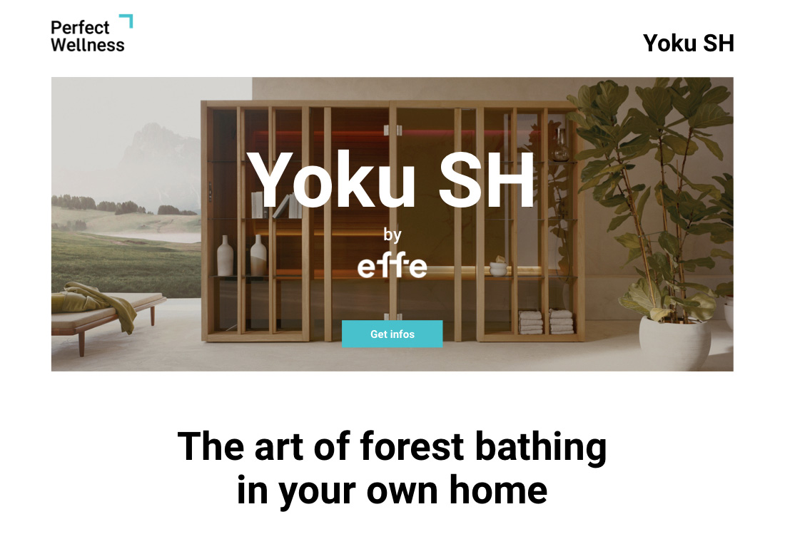 Landing page for the launch of Yoku