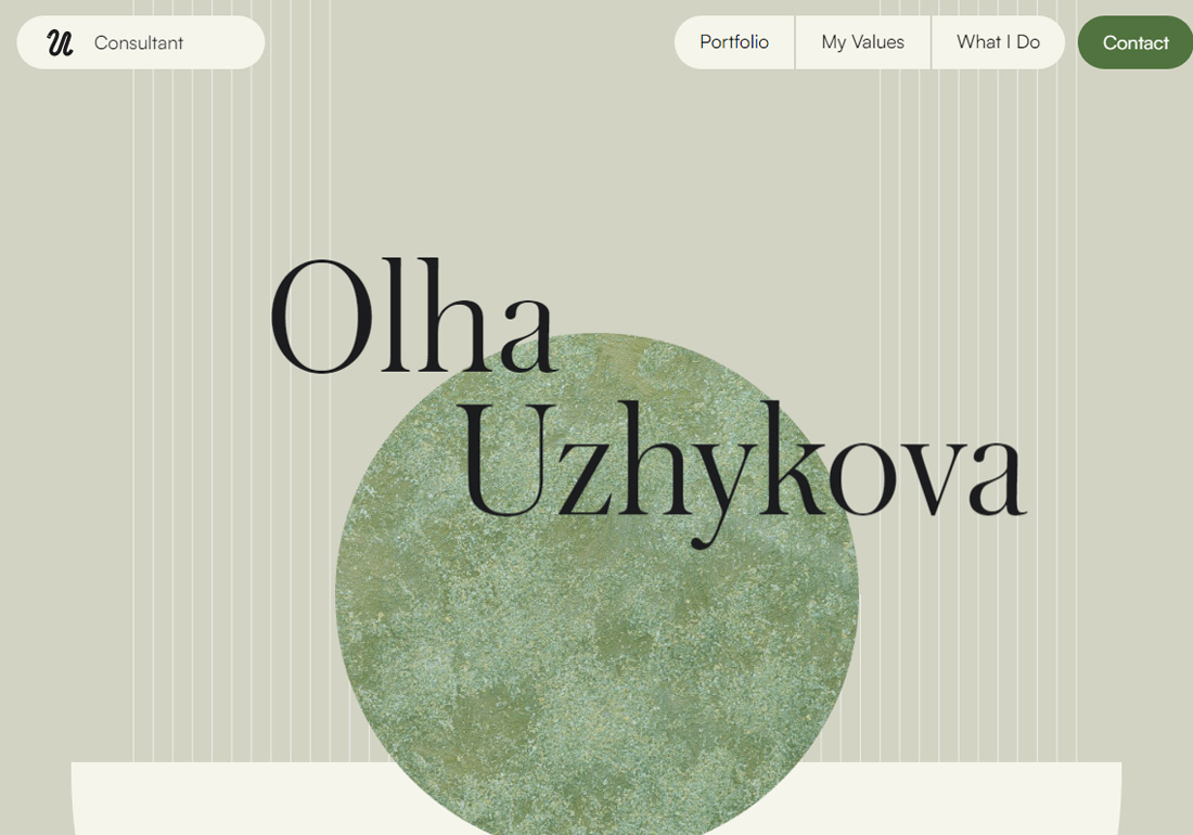Olha Uzhykova Personal Website