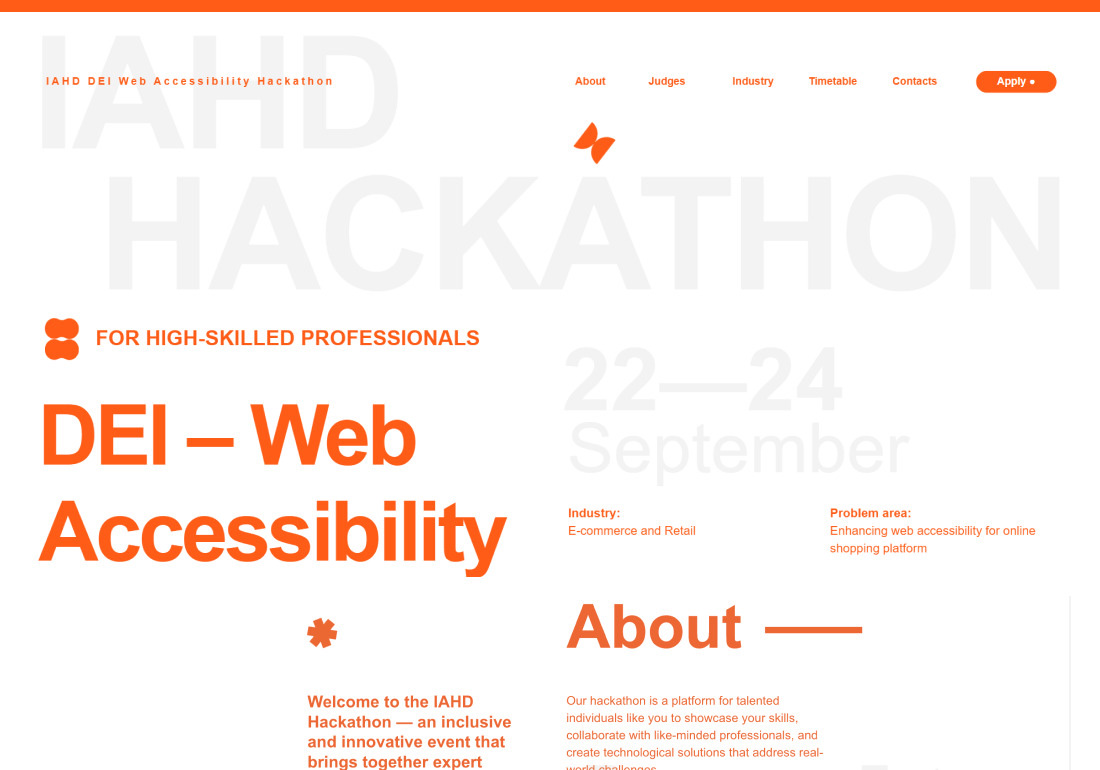 IAHD DEI Web AccessibilityHackathon