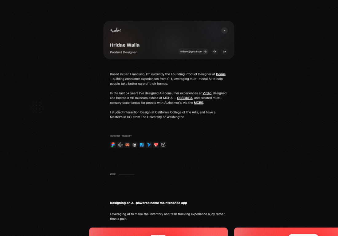 Hridae Walia - Product Designer