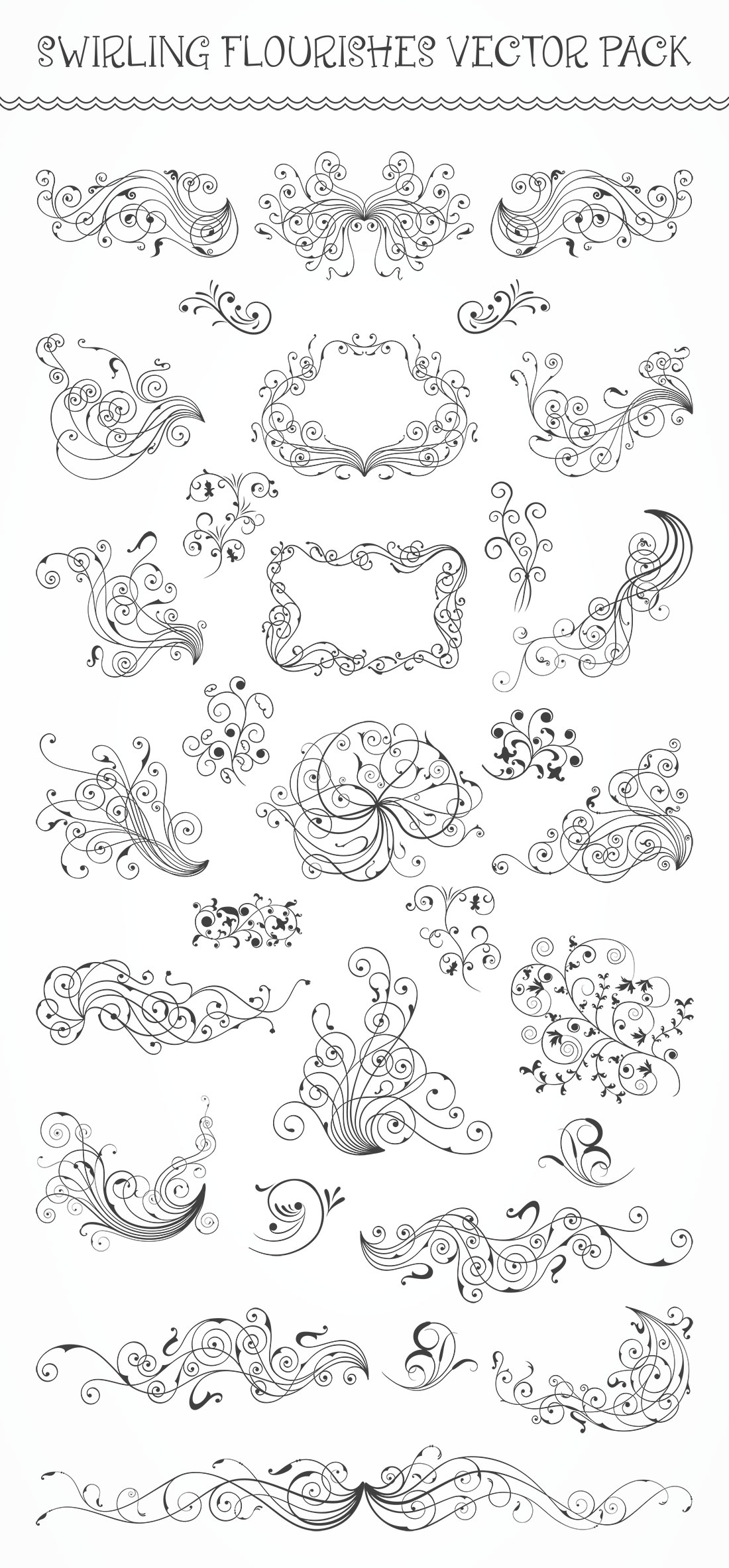 Swirling Flourishes Vector