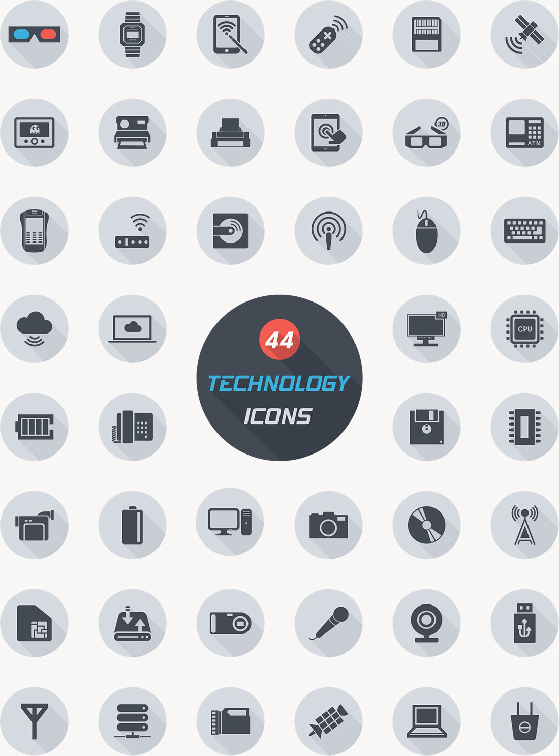 Download Free Technology Icons Vector