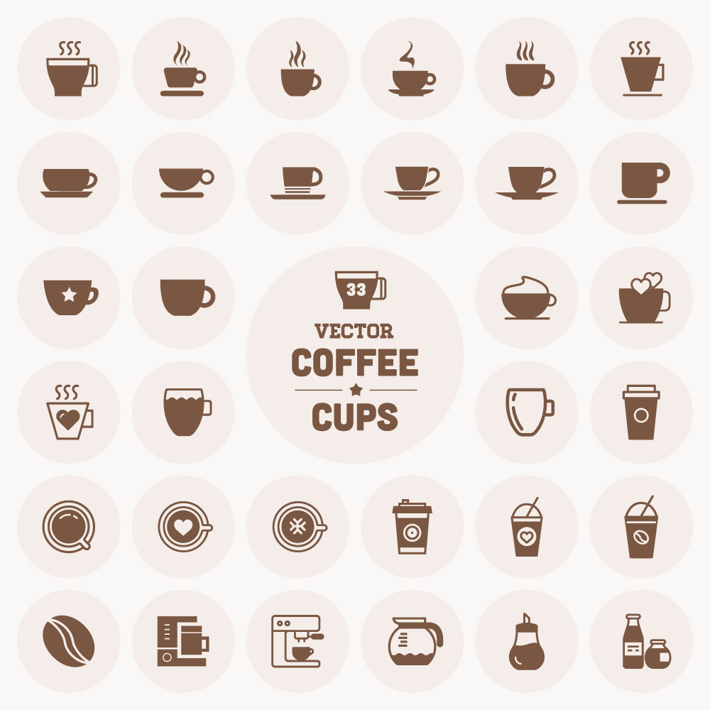 Free Vector Coffee Cup Icons | cup icons free download