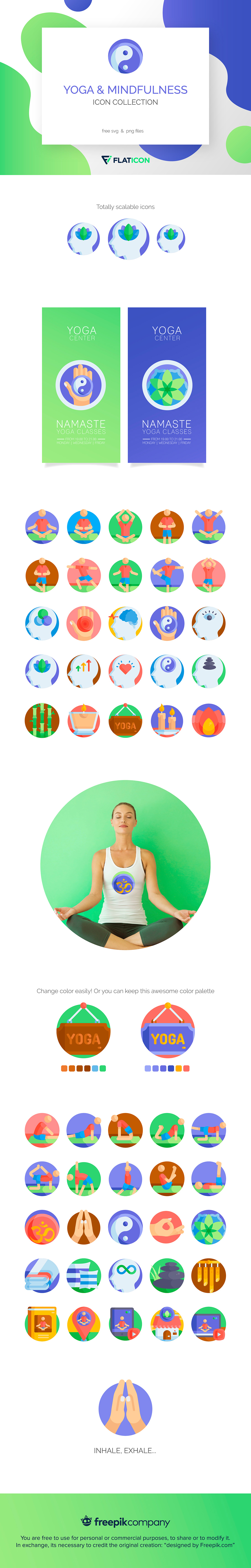 Yoga & Mindfulness Icon Collection