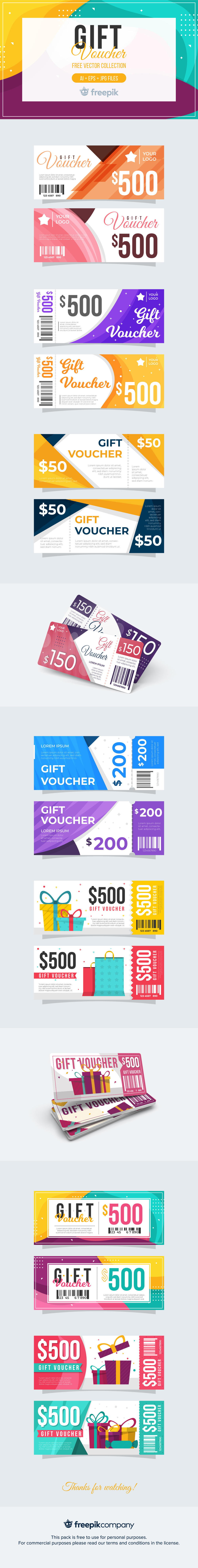 Gift Voucher Free Vector Collection