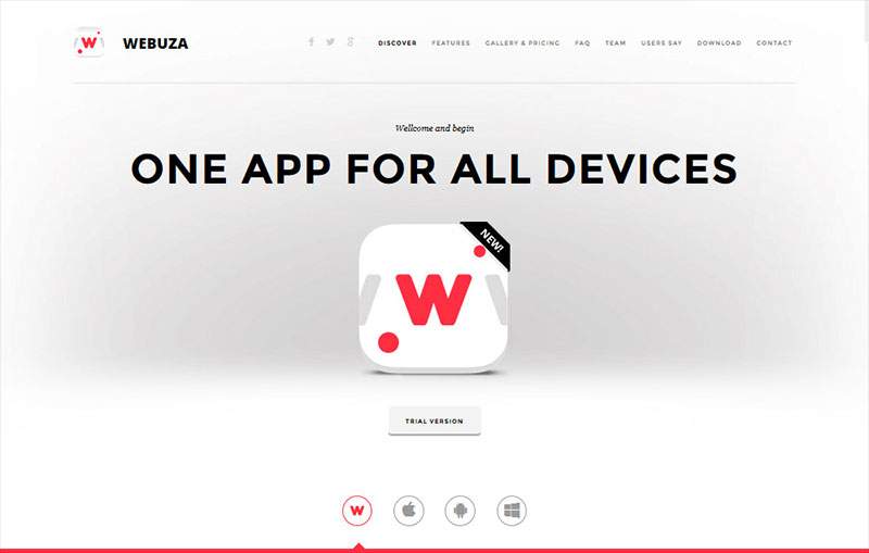 Webuza - Multidevice Landing Page