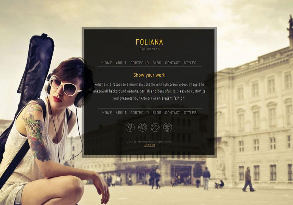 Foliana - One Page Wordpress Theme