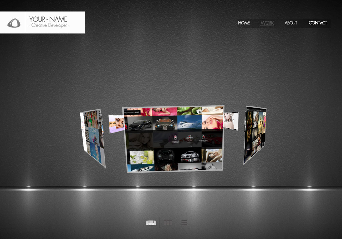 Free 3D HTML5 Website Portfolio Template