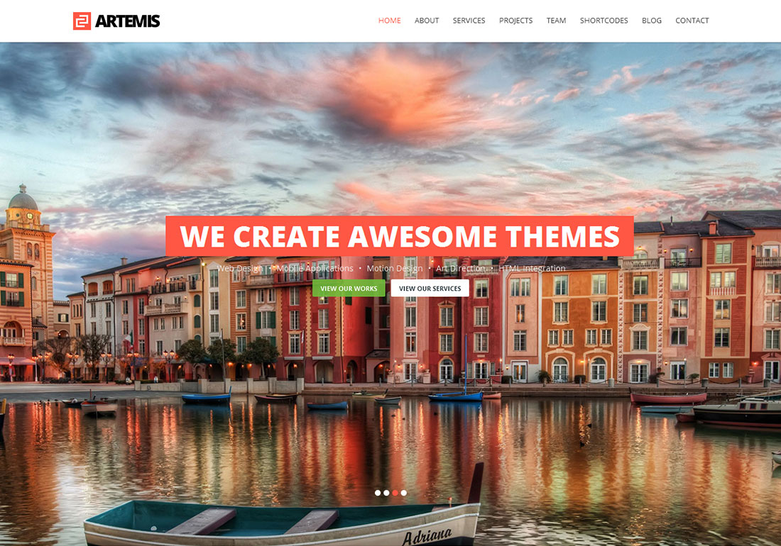 Artemis One Page WP Theme