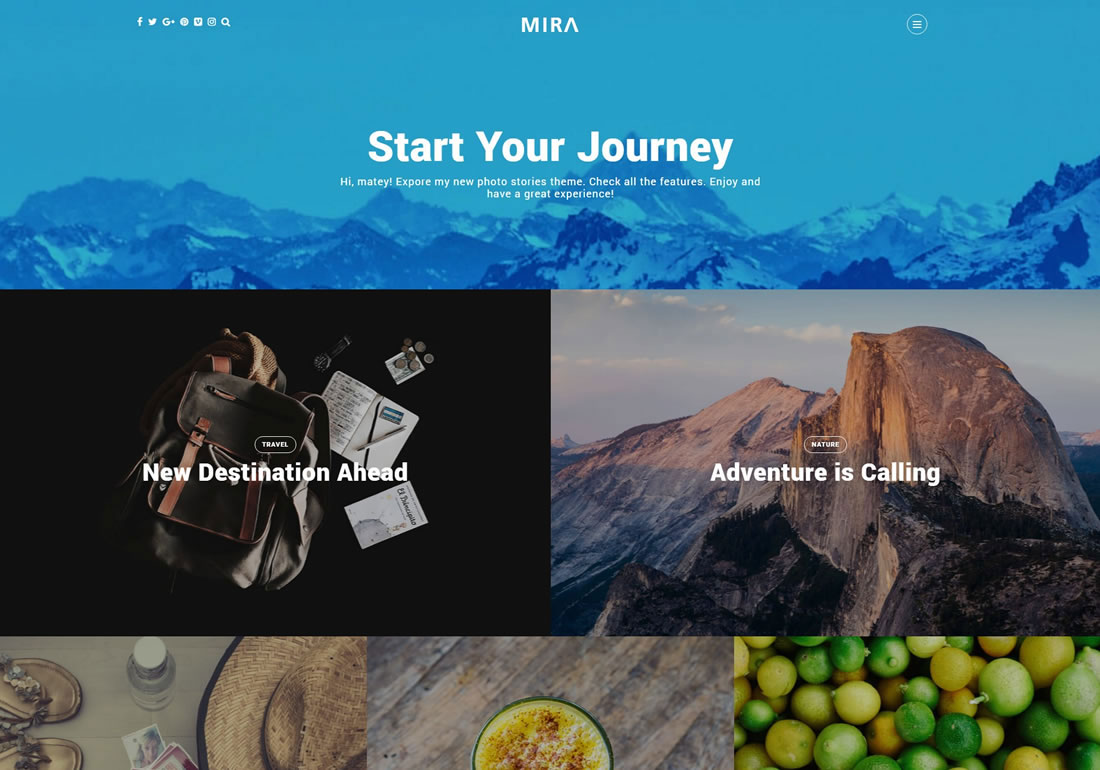 Mira Photo Stories WordPress Theme