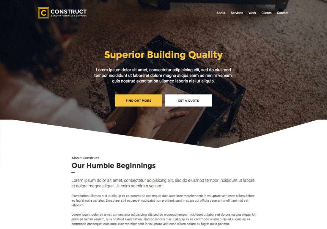 Construction HTML & CSS Template