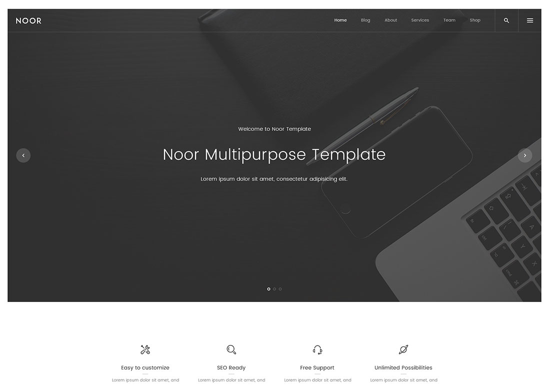 Noor | Unique WordPress Theme
