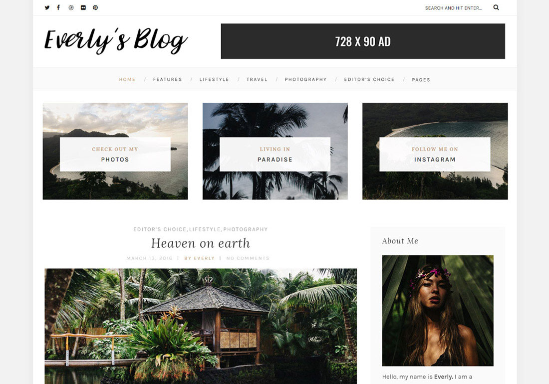 Everly - A Classy WordPress Blog