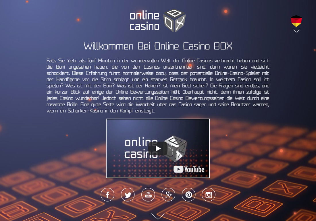 Willkommen auf Online Casino BOX • 