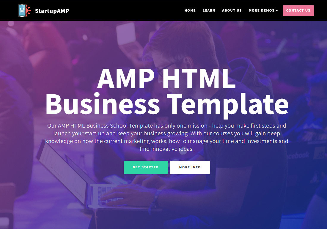 AMP HTML Business Template