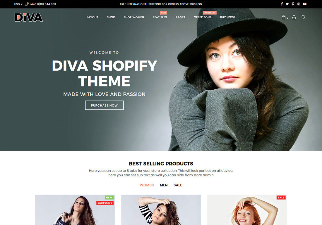 Diva Multipurpose Shopify Theme