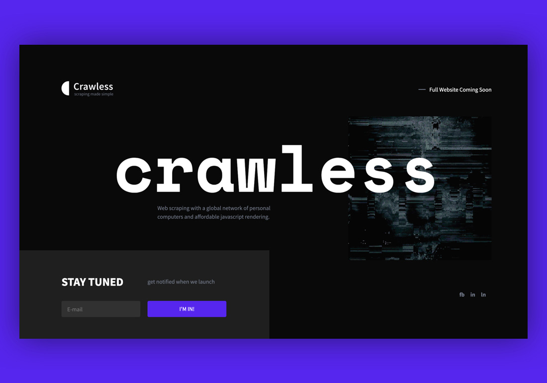 crawless | coming soon page