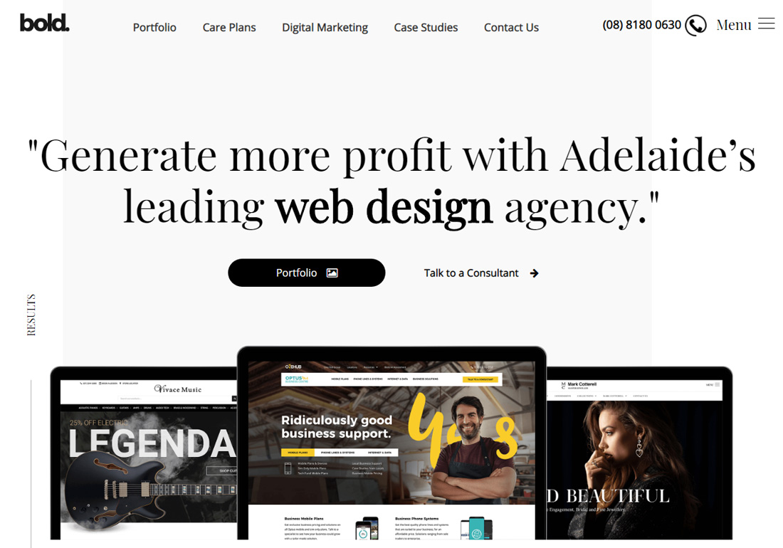 Bold Web Design Adelaide