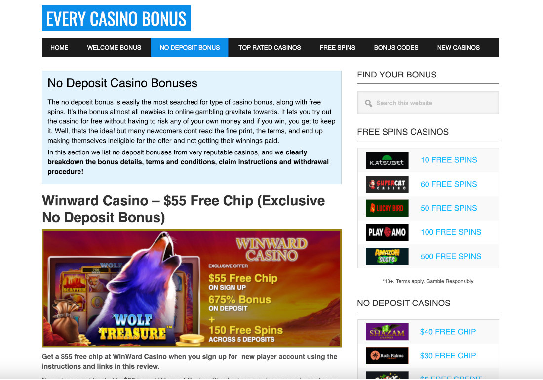 Every Casino Bonus
