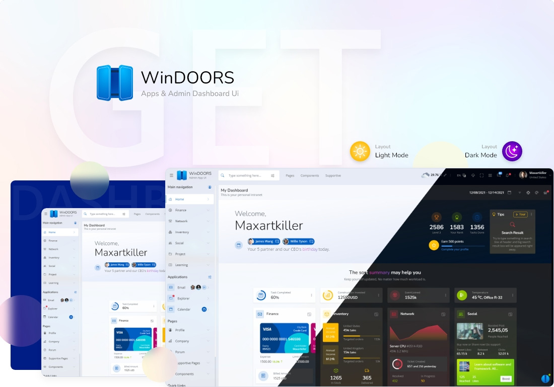 Get WinDOORS Admin Dashboard HTML