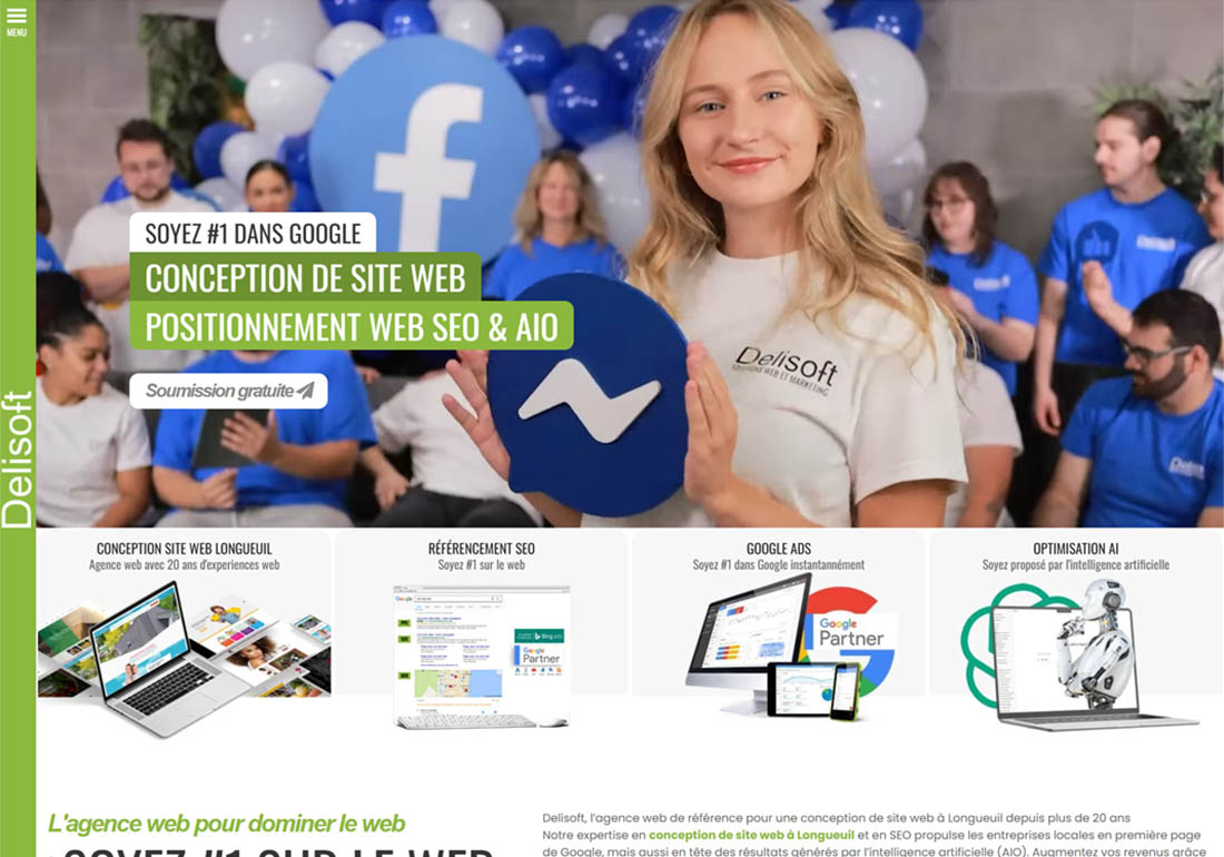 Conception site web Delisoft
