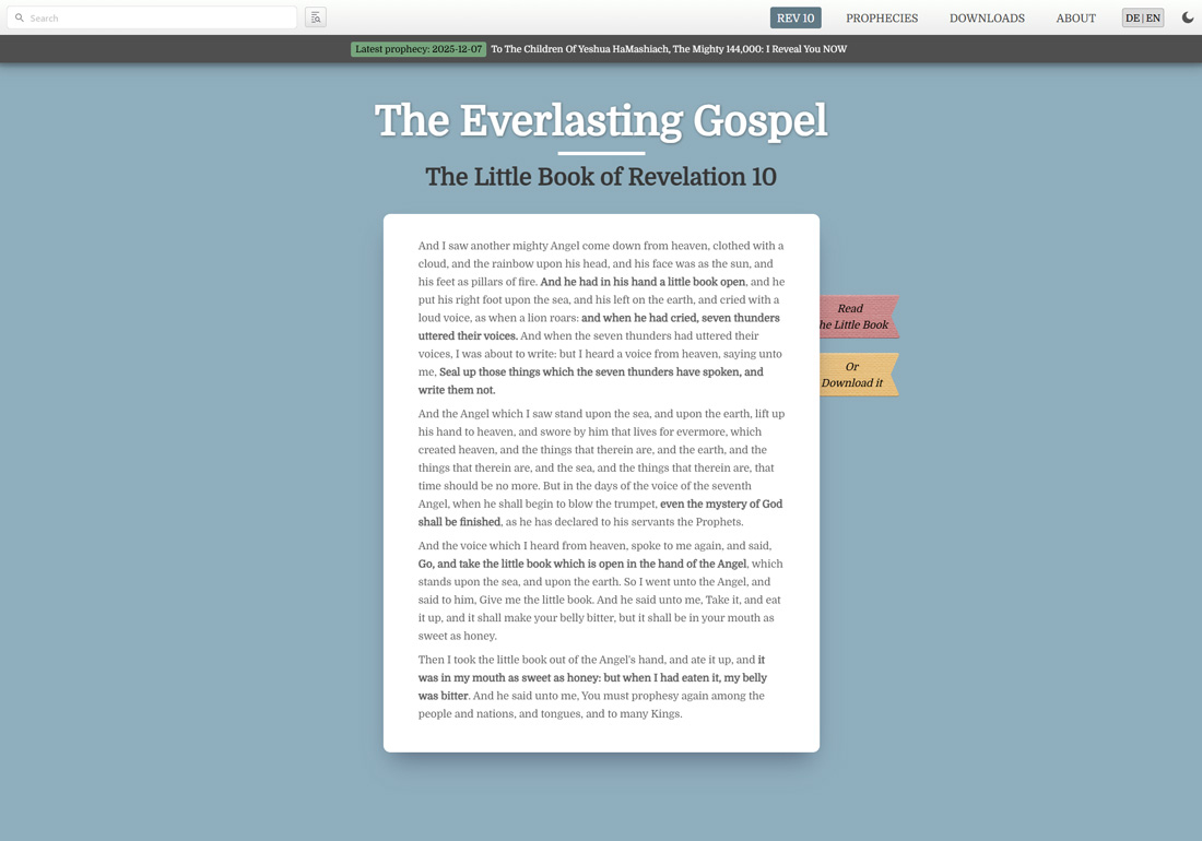 The Little Book of Revelation 10