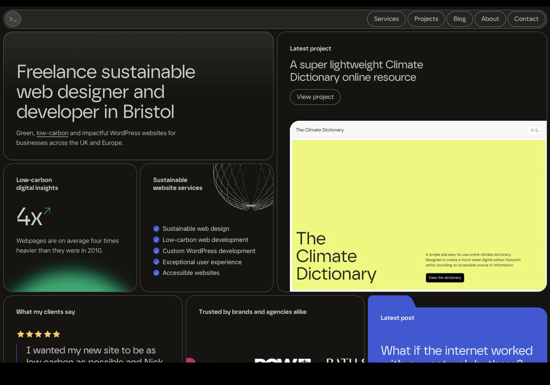 Nick Lewis Sustainable Web Designer
