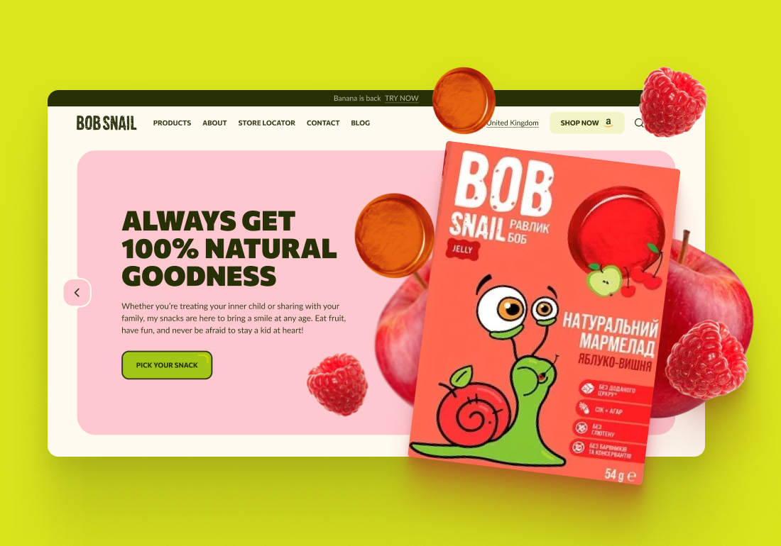 Bob Snail — Playful Natural Snacks