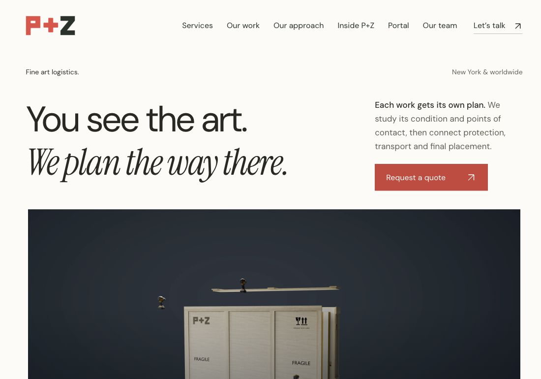 P+Z - Fine Art Logistics