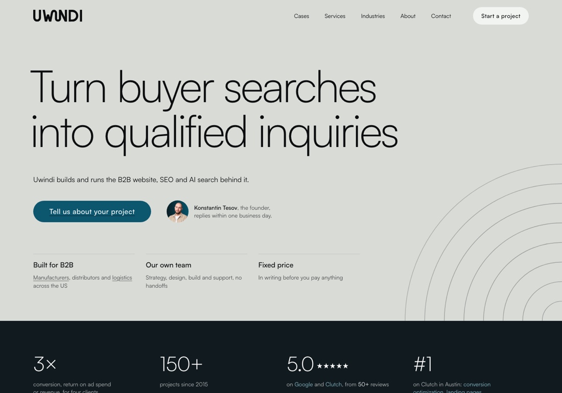 Uwindi: B2B web agency