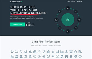 1,000 Crisp Icons with licenses for