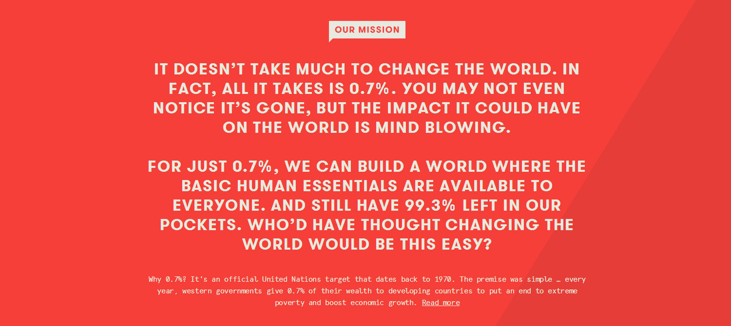 Give 0.7% - Website of the Day