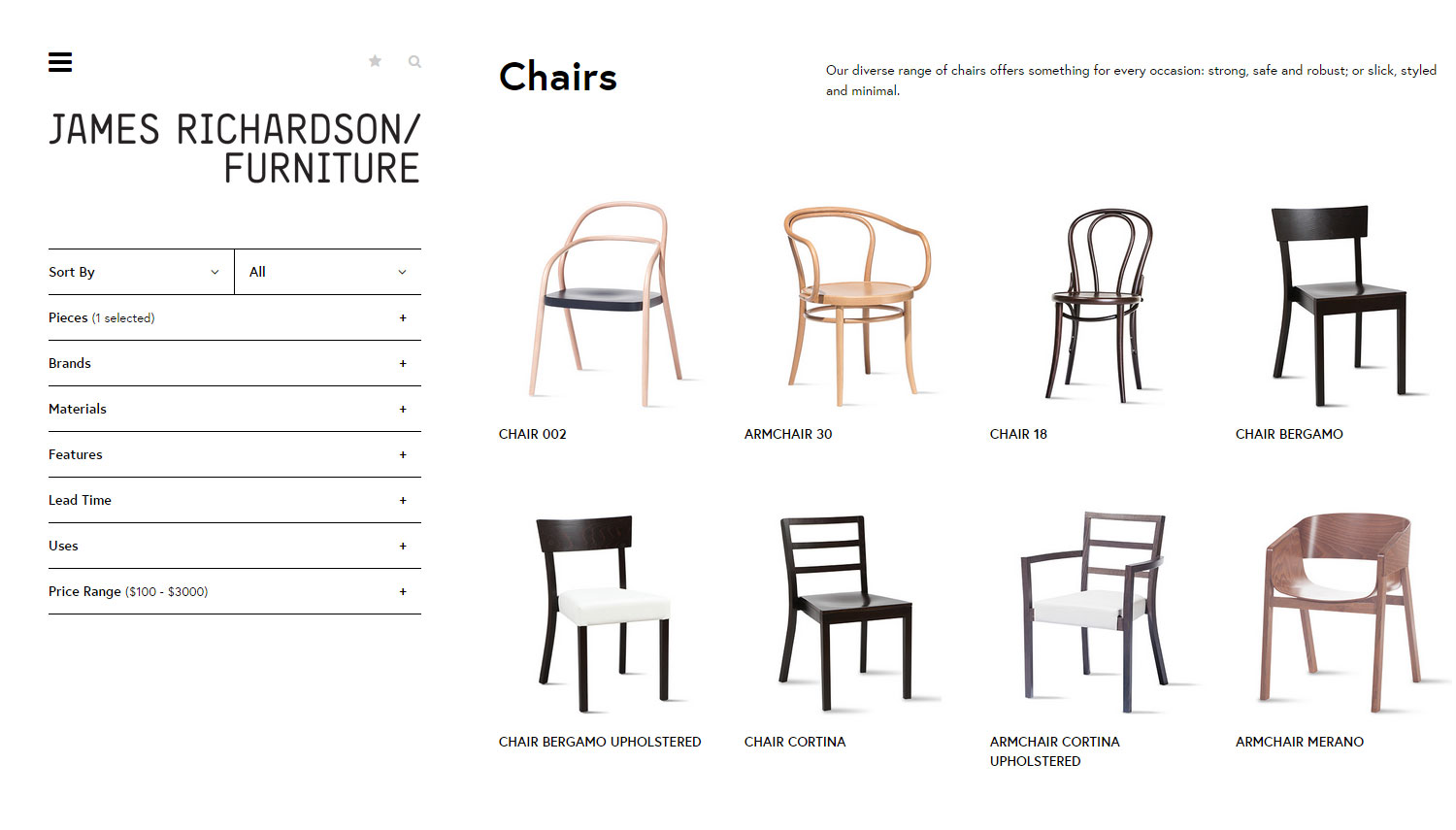James Richardson Furniture - Website of the Day