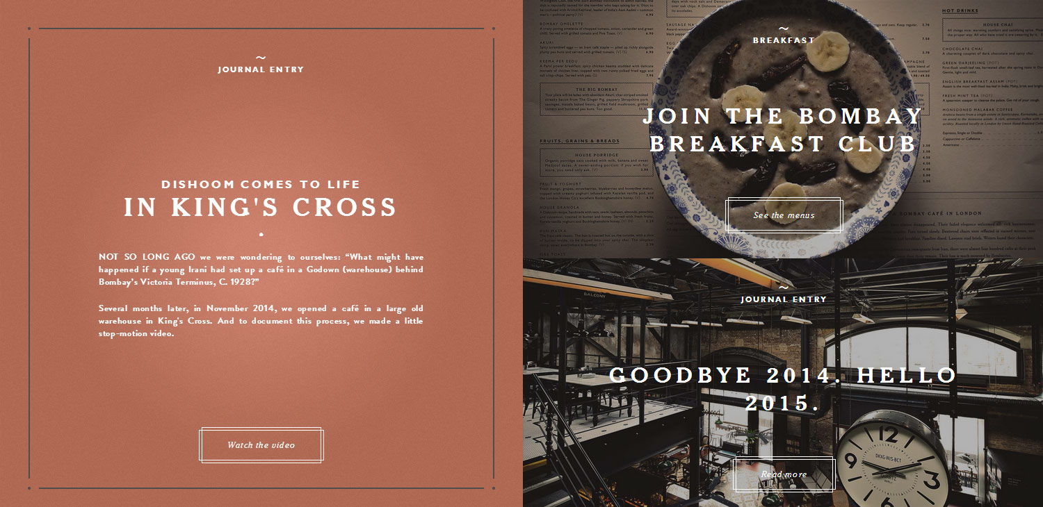 Dishoom - Website of the Day