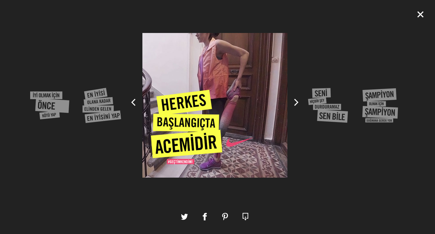 Nike - Geç Kendini - Website of the Month