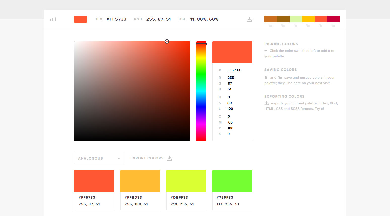HTML Color Codes - Website of the Day