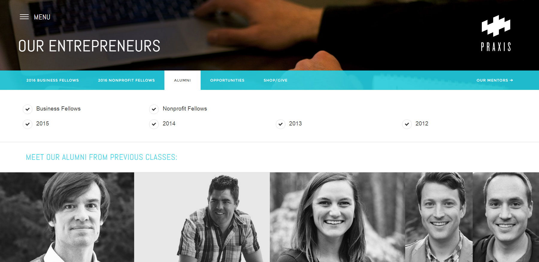 Praxis Social Accelerator - Website of the Day