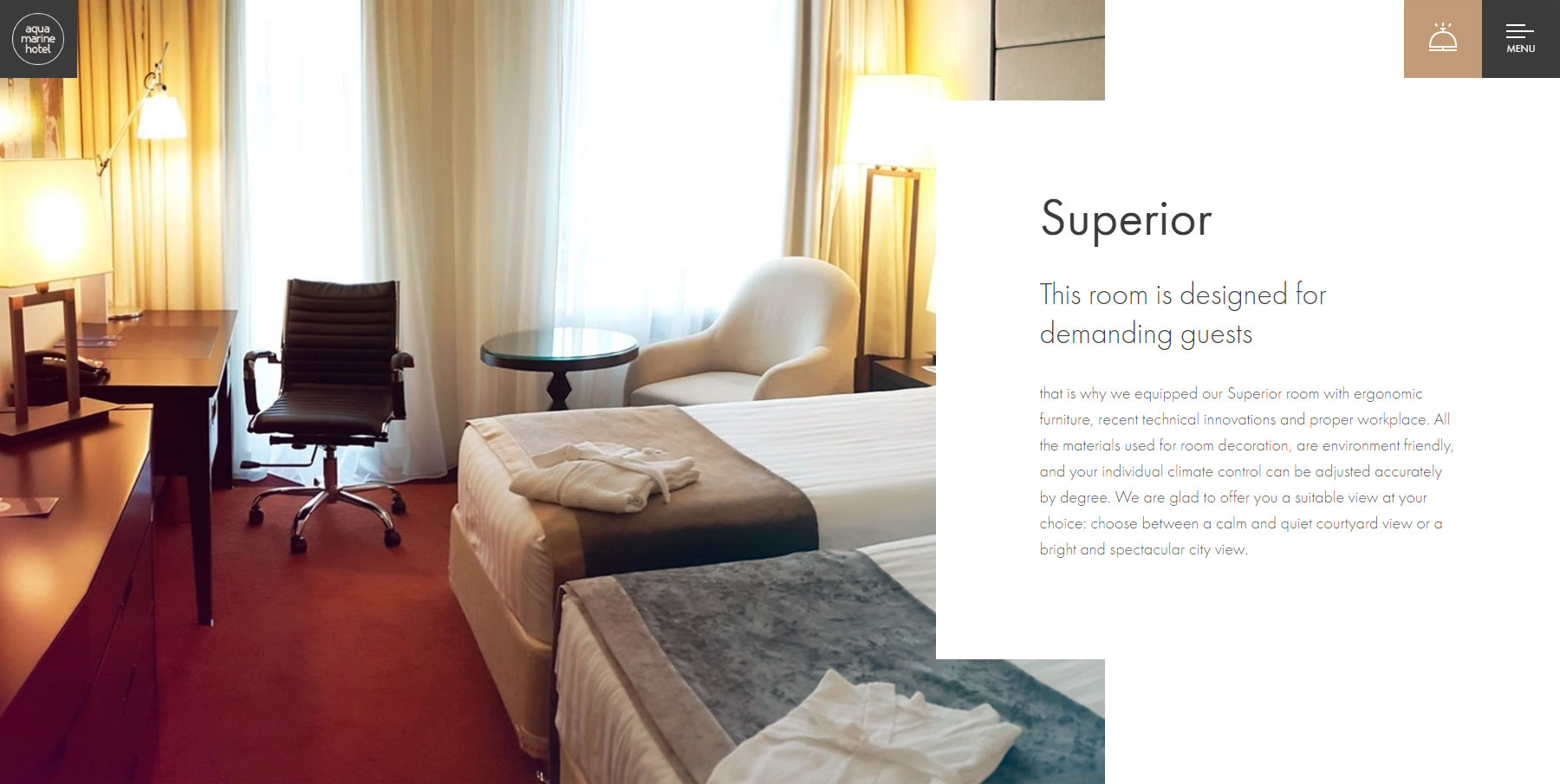Aquamarine hotel - Website of the Day