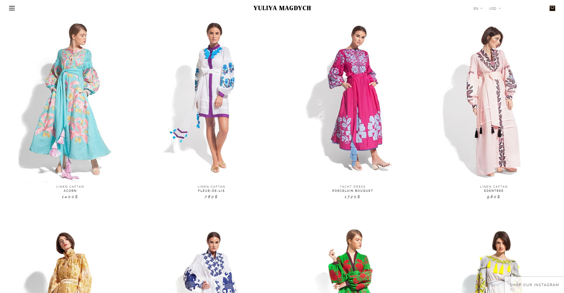 Yuliya Magdych Online Shop - Website of the Day