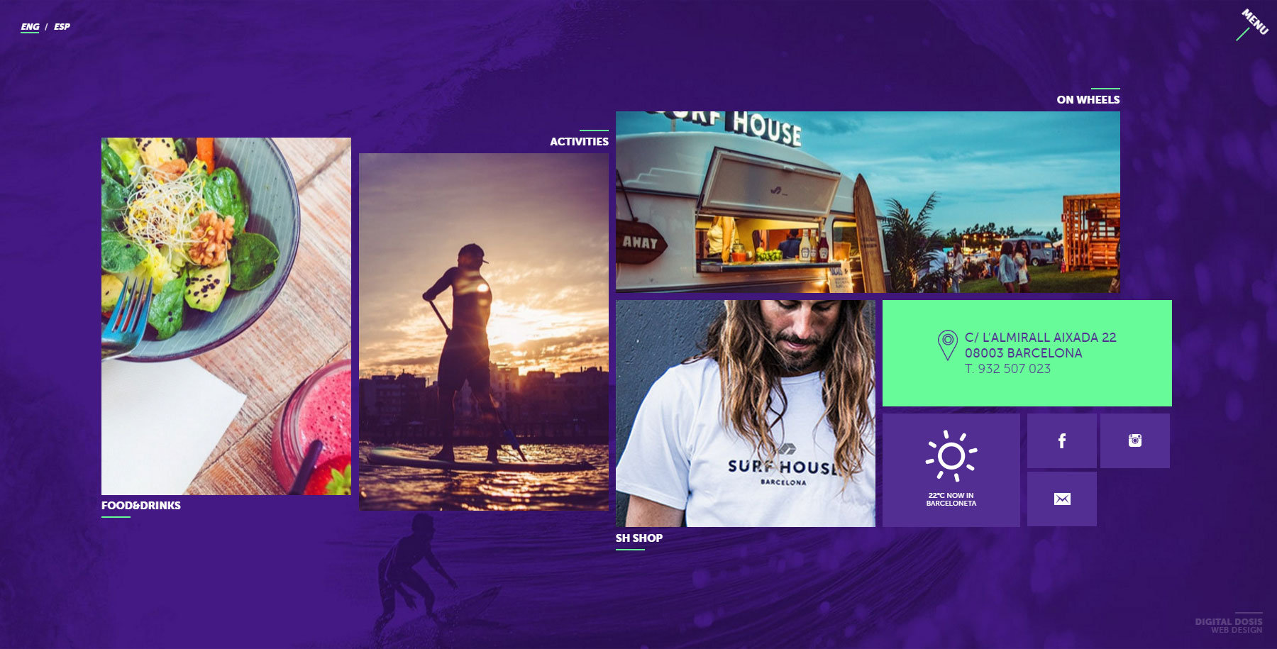 Surf House Barcelona - Website of the Day
