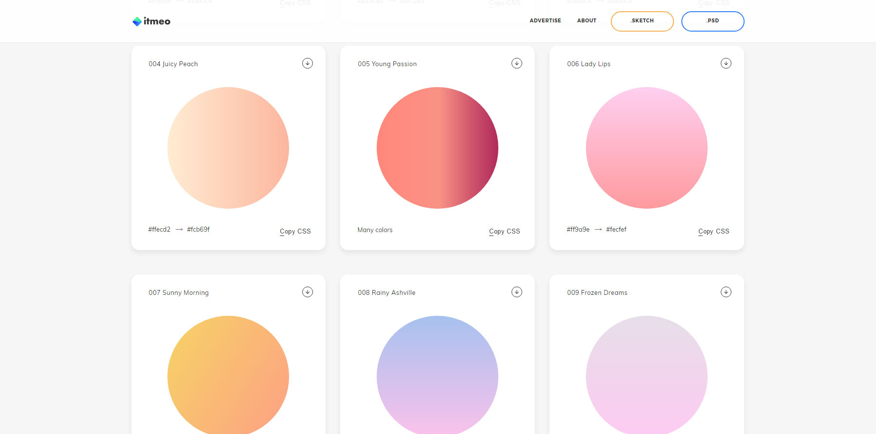 Web Gradients - Website of the Day