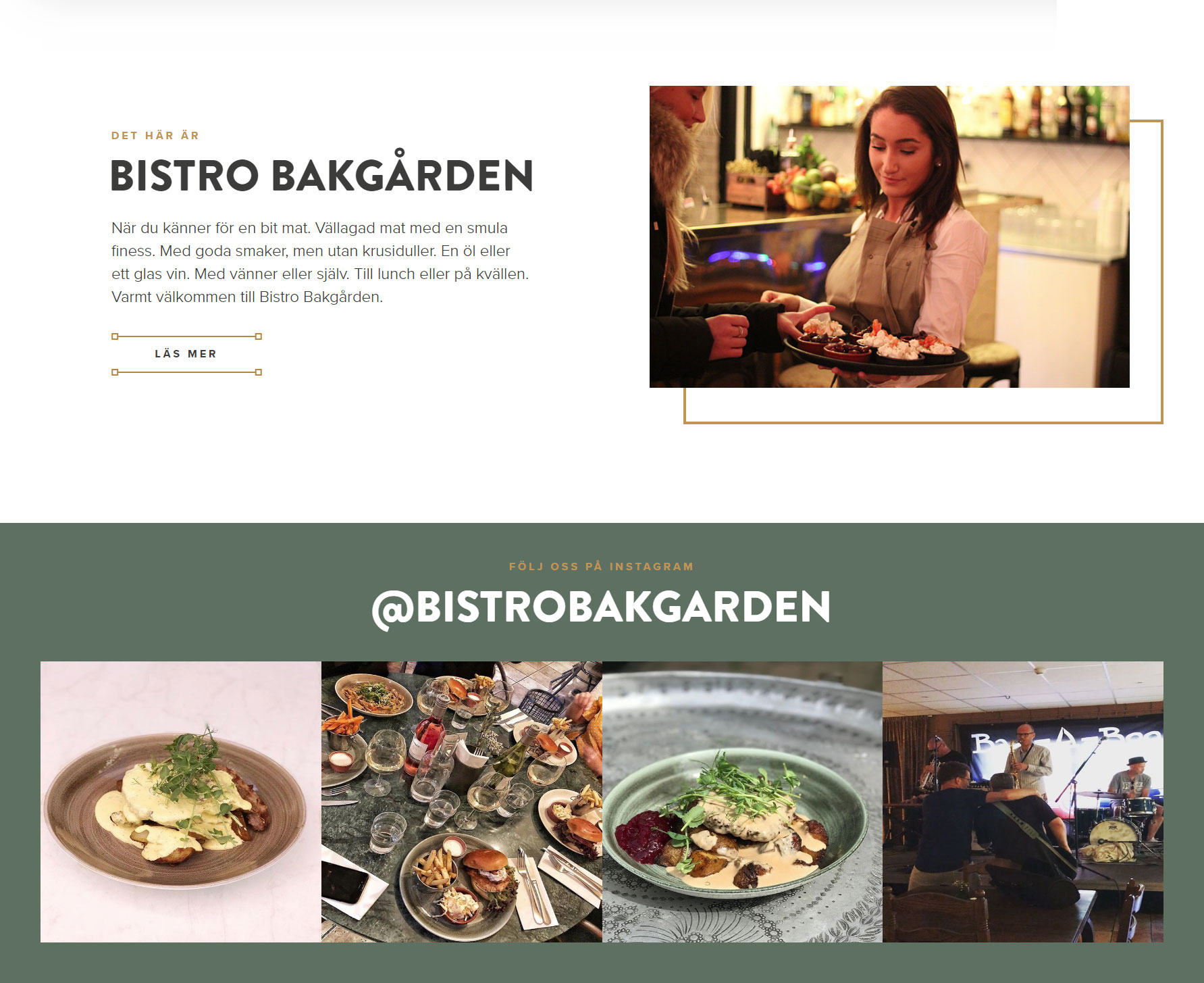 Bistro Bakgården - Website of the Day