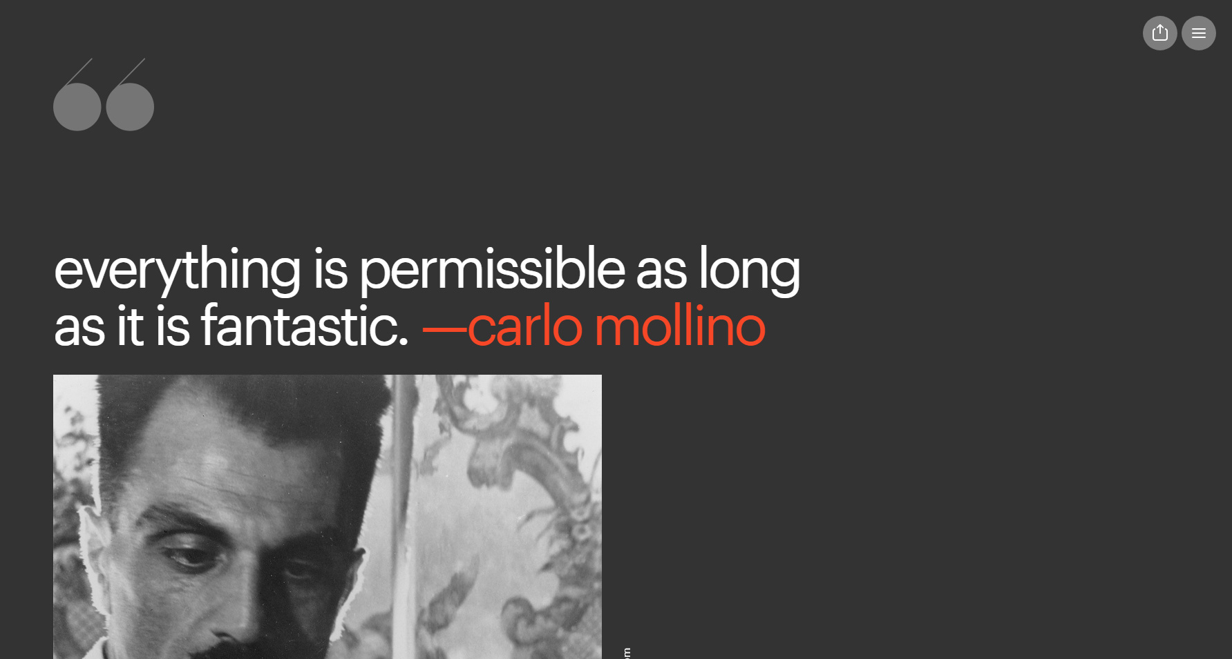 Carlo Mollino by Readymag - Website of the Day