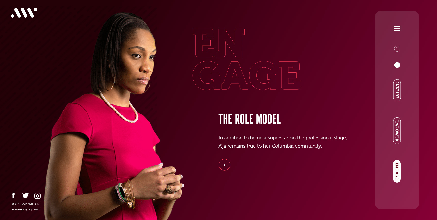 A'ja Wilson - Website of the Day