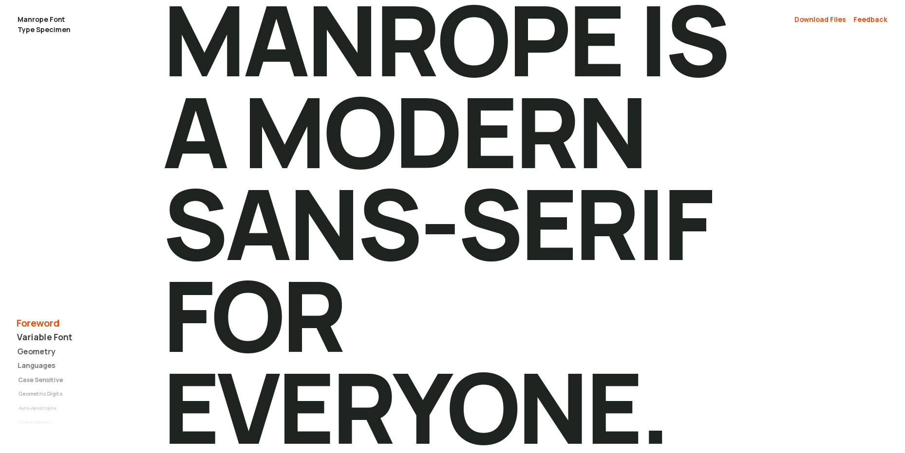 Manrope Font - Website of the Day
