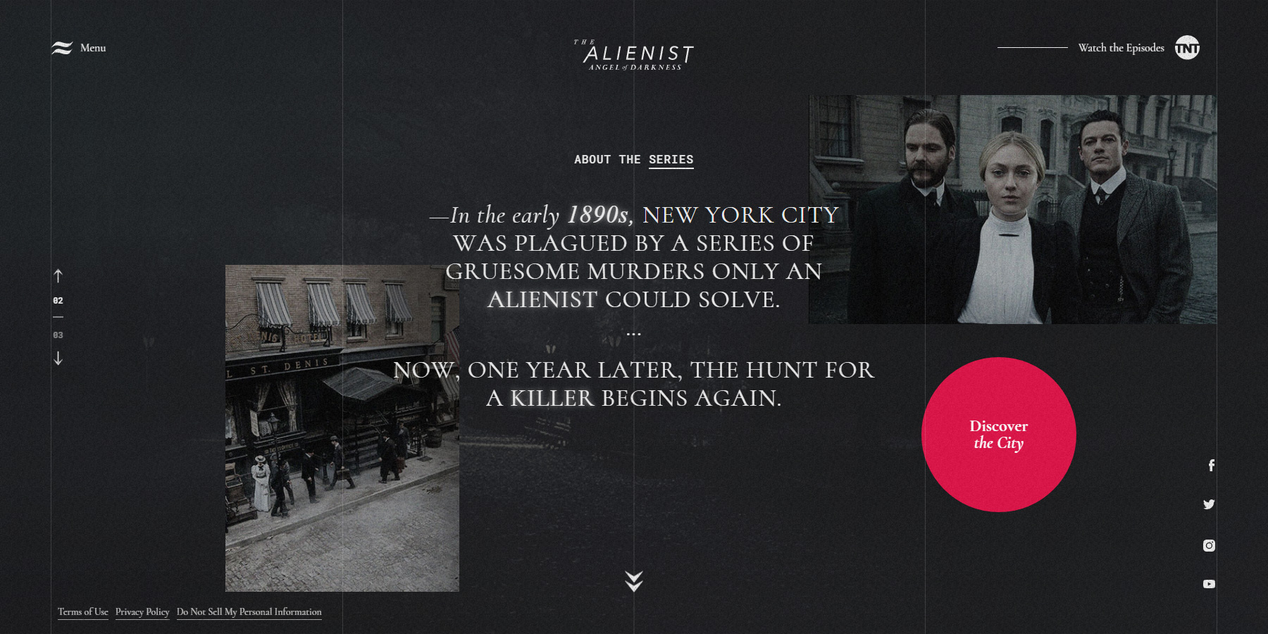 The Alienist: Angel of Darkness - Website of the Day